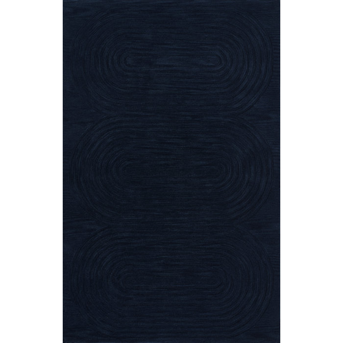 Tillie Handmade Wool Navy Rug | AllModern