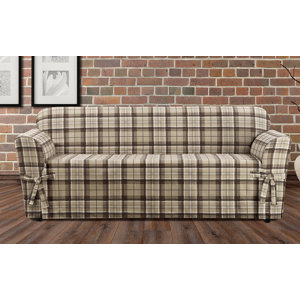 Highland Plaid Box Cushion Sofa Slipcover