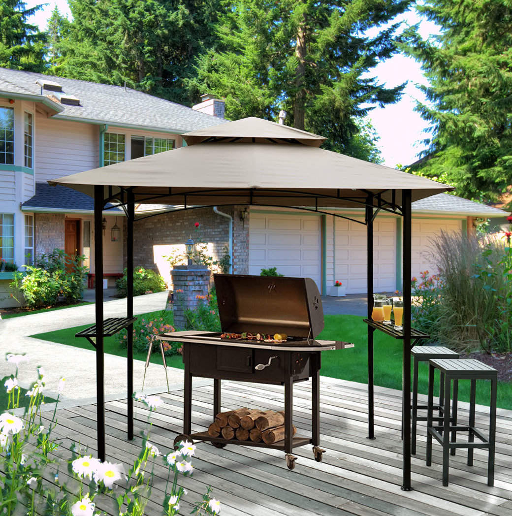 Kozyard Andra 8 Ft W X 5 D Metal Grill Gazebo Reviews Wayfair