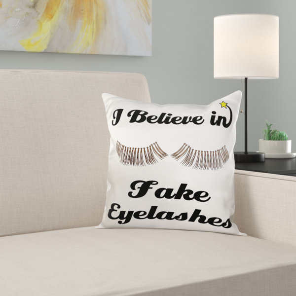 eyelash decorative pillow