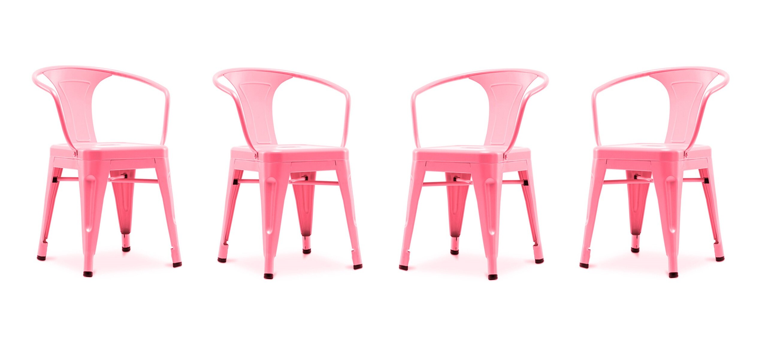 metal chair pink