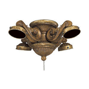 French Curl 4-Light Branched Ceiling Fan Light Kit