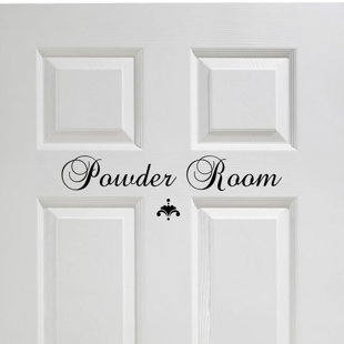 Powder Room Wall Cabinet Wayfair Powder Room Door Lettering Wall Decal