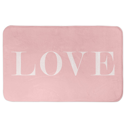 Ivy Bronx Ferreira Love Rectangle Microfiber Foam Non Slip Bath Rug Wayfair