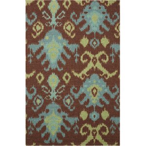 Tahani Chocolate/Blue Area Rug