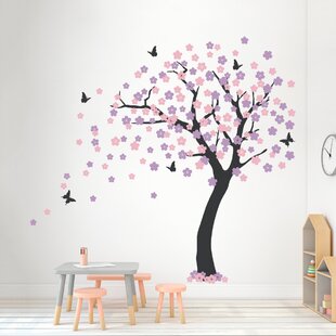 Cherry Blossom Tree Wall Decal Wayfair - inspiring roblox living room decals sets near me decor