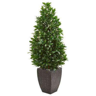 Bay Leaf Artificial Topiary Tree in Planter UV Resistant (Indoor/Outdoor)