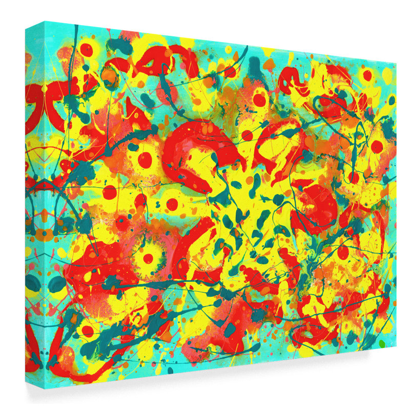 Trademark Art Abstract Floral Fantasy Acrylic Painting Print On