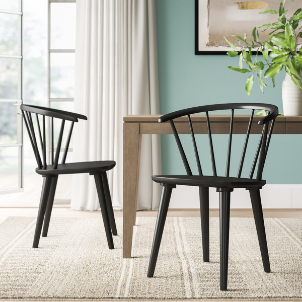 black dining chairs