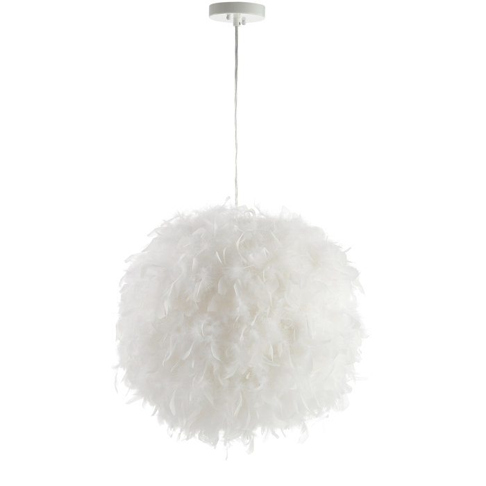 Anzalone Feather Metal Adjule 1 Light Globe Pendant Anzalone Feather Metal Adjule 1 Light Globe Pendant