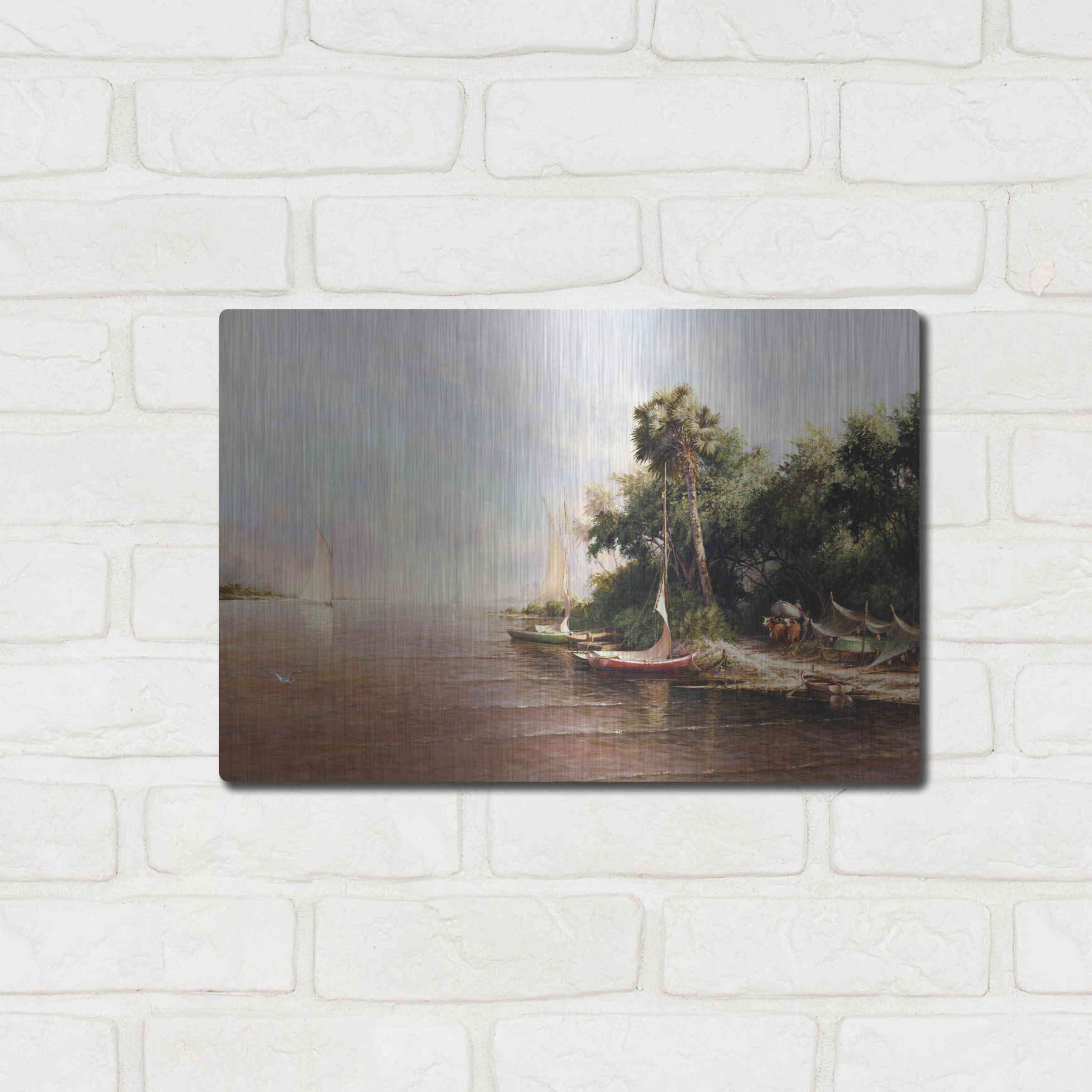 Longshore Tides Luxe Metal Art 'Fisherman Landing' By Art Fronckow