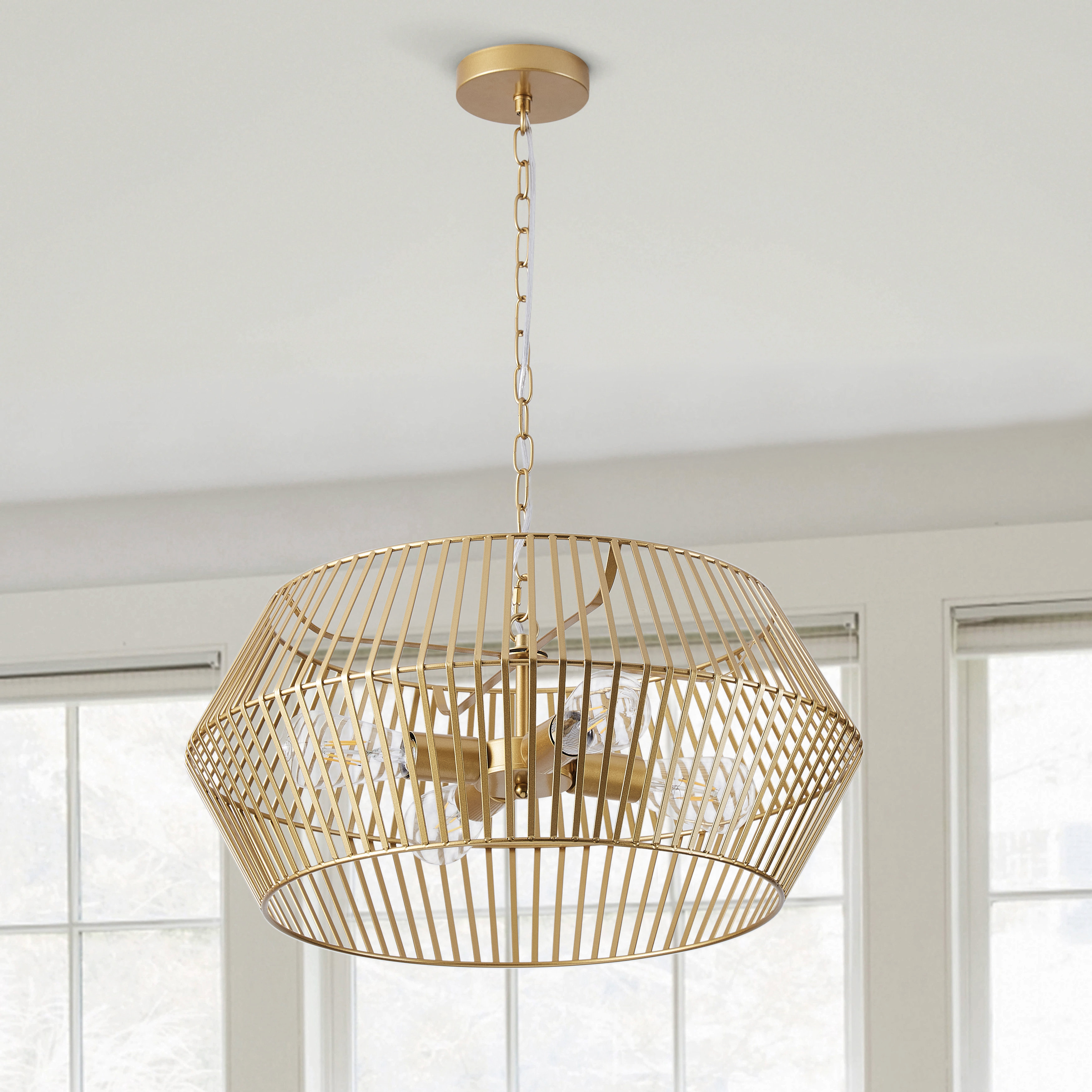 Mercer41 Dastina Dimmable Lantern Geometric Chandelier | Wayfair