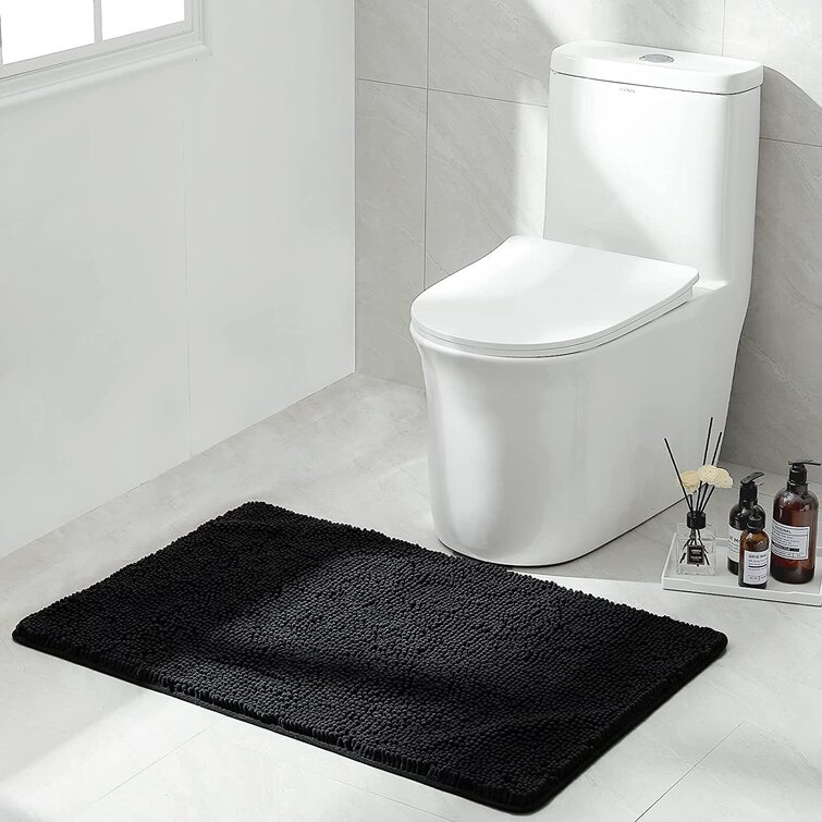 Bathroom Set Fluffy Shaggy Non-Slip Mat Door Rug Bath Carpet Floor Pedestal Room 