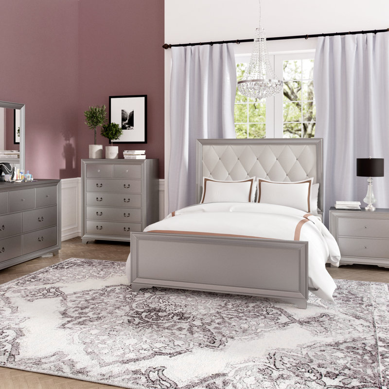 Willa Arlo Interiors Rohan Panel 5 Piece Bedroom Set Reviews Wayfair Rohan Panel 5 Piece Bedroom Set