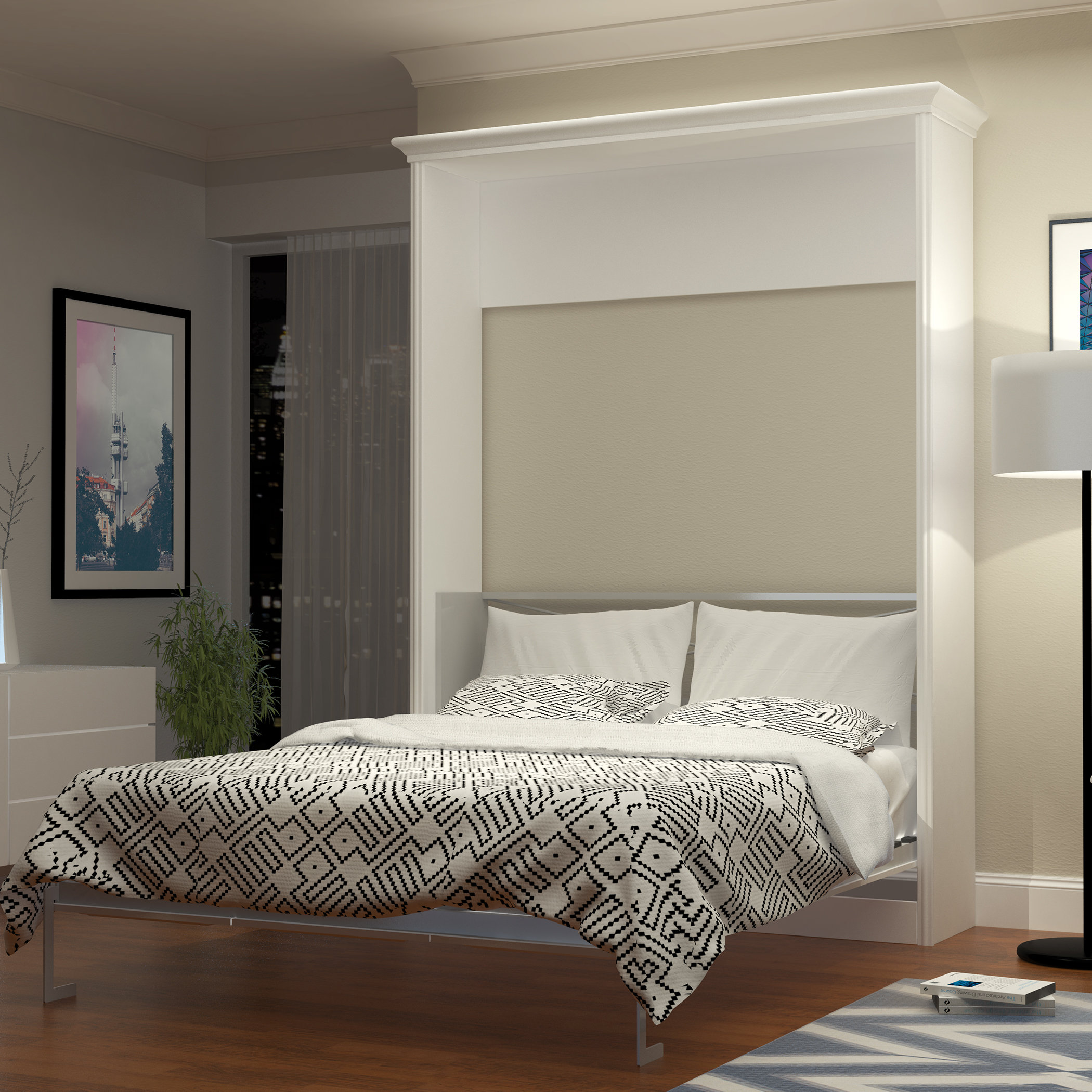 Xtraroom Avalon Queen Storage Murphy Bed Wayfair