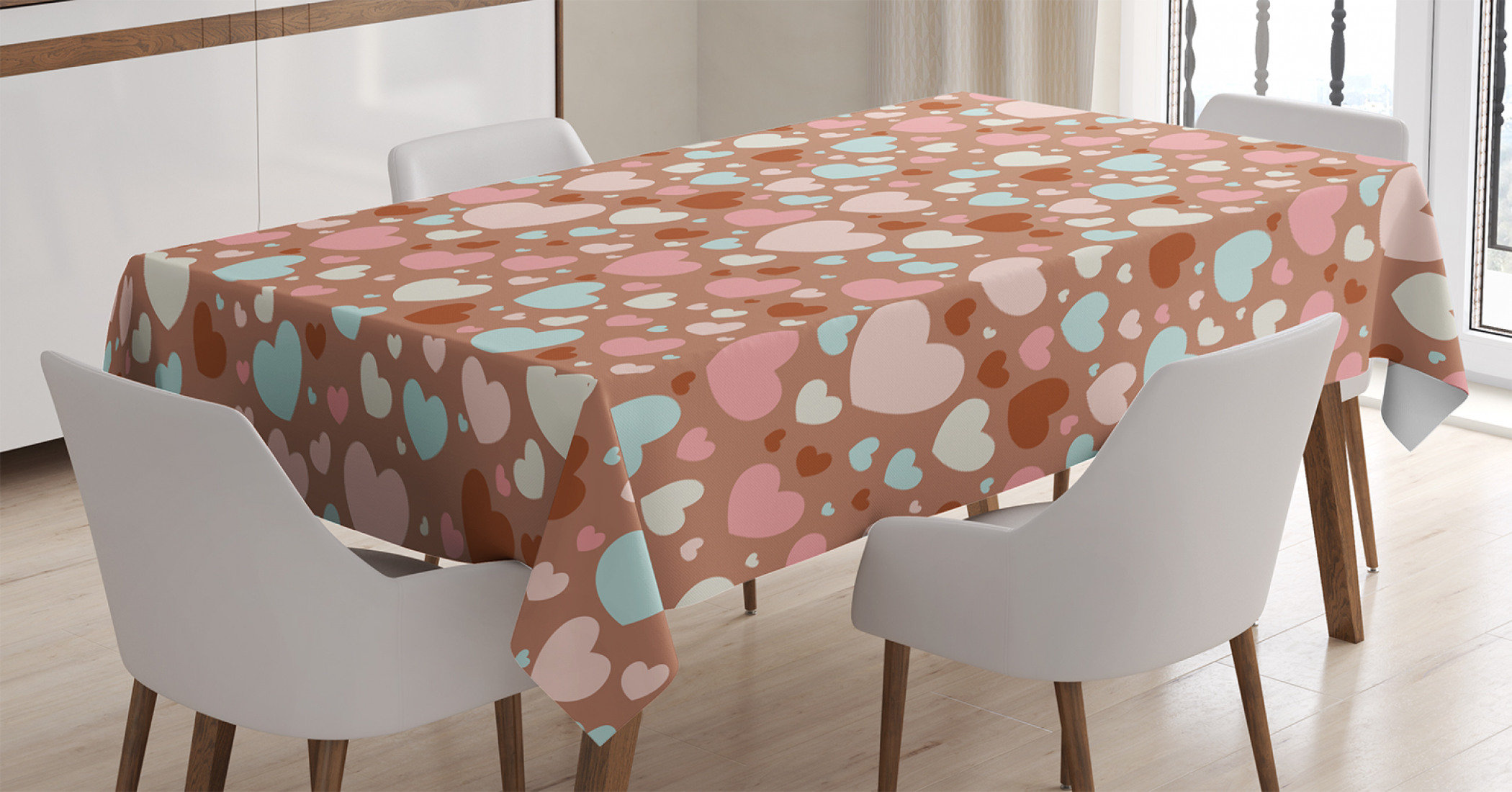 East Urban Home Ambesonne Love Tablecloth Valentine Love With