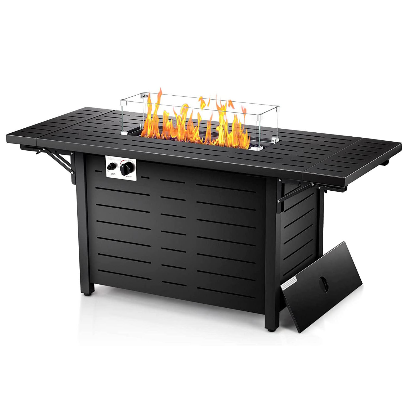 belia aluminum propane fire pit table