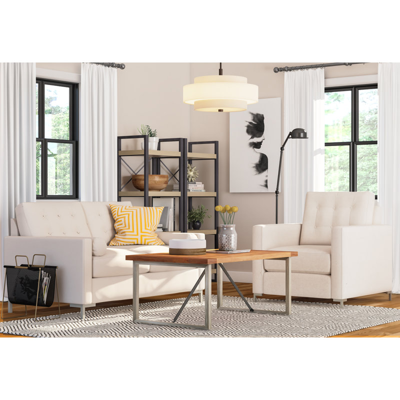 Mercury Row Marcelo Geometric Handmade Tufted Ivory Area Rug Reviews Wayfair