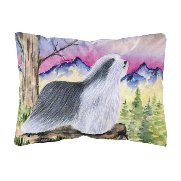 East Urban Home Bearded Collie Indoor Outdoor Rectangular Throw Pillow Wayfair
