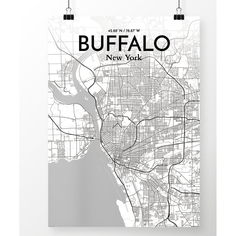 Williston Forge Buffalo City Map Graphic Art Print Poster In White Gray Wayfair Sizes available include 5″ x 7″, 8″ x 10″, 11″ x 14″, and 16″ x 20″. wayfair