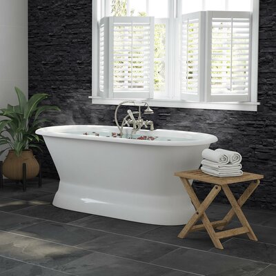 Double Ended Pedestal 60 X 30 Freestanding Soaking Bathtub