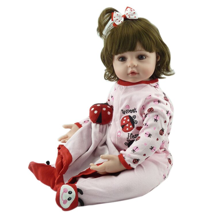 Handmade Reborn Baby Dolls 24 Inch Lifelike Baby Doll Toddler Girl Toys Gift Set 