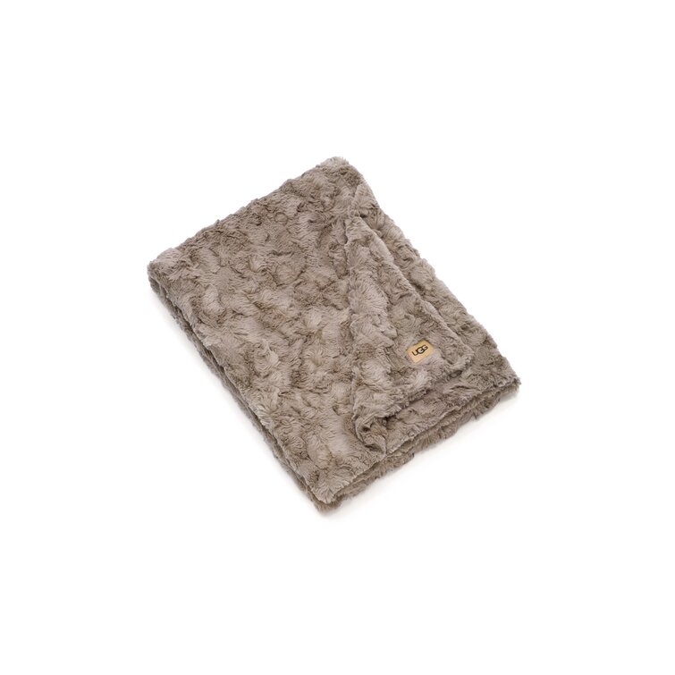 UGG Adalee Soft Faux Fur Accent Throw Blanket | Wayfair