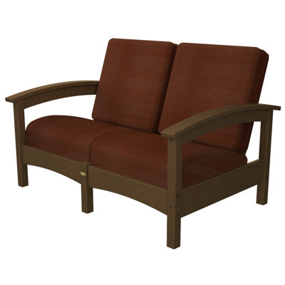 Rockport Club Deep Seating Sofa with Cushions Trex Outdoor Color: Tree House / Chili