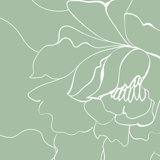 Luxury Olivia Poppy Green Wallpaper