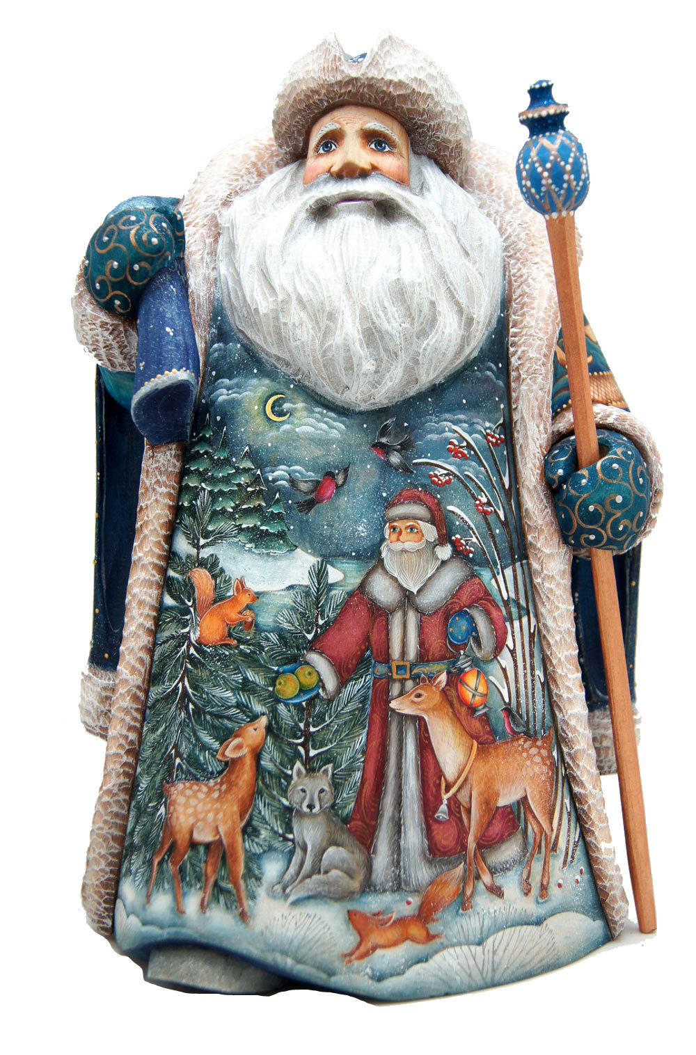 G Debrekht My Gift To You Santa Carved Wood And Hand Painted Figurine 10 Home Kitchen Kolenik Seasonal Décor