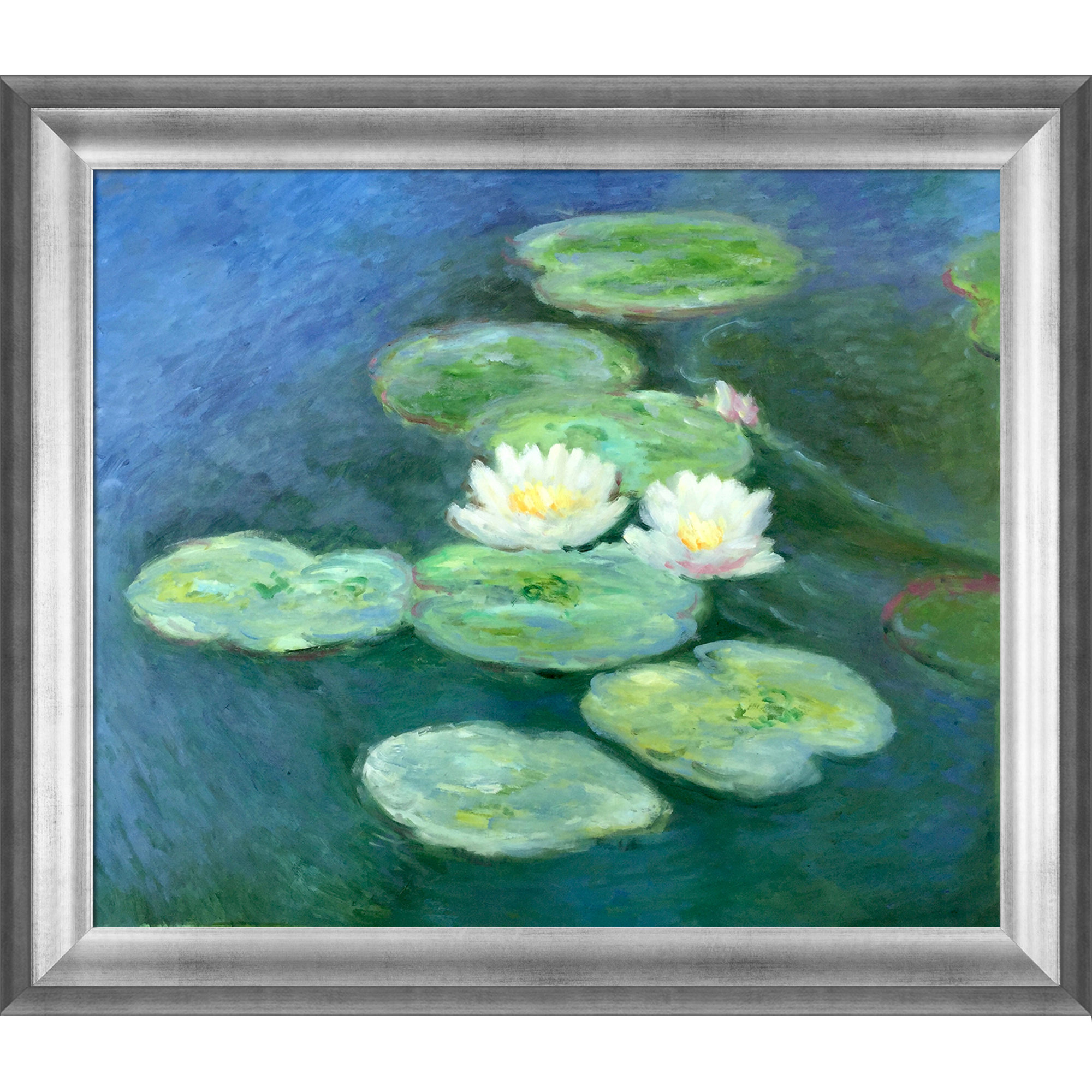 Vault W Artwork Water Lilies Evening By Claude Monet Framed Painting Wayfair