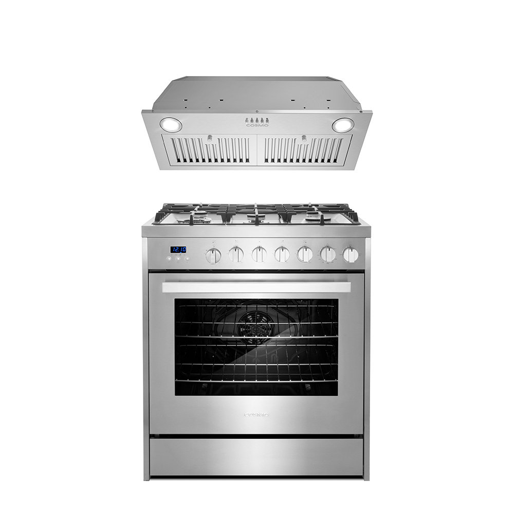 Cosmo 2 Piece Kitchen Package with 30" Freestanding Gas Range & 30
