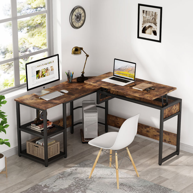 17 Stories Bnyt Height Adjustable L-Shape Desk | Wayfair