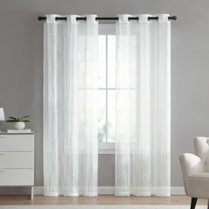 Bohler Geometric Blackout Grommet Curtain Panels (Set of 2)