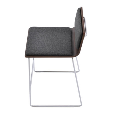Sawyer Counter Wire Stools Comm Office Upholstery Silver Color Walnut
