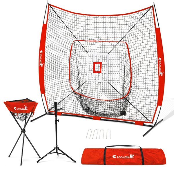 7x4 feet Foldable Baseball Practice Net Training Outdoor Sports With Storage bag 