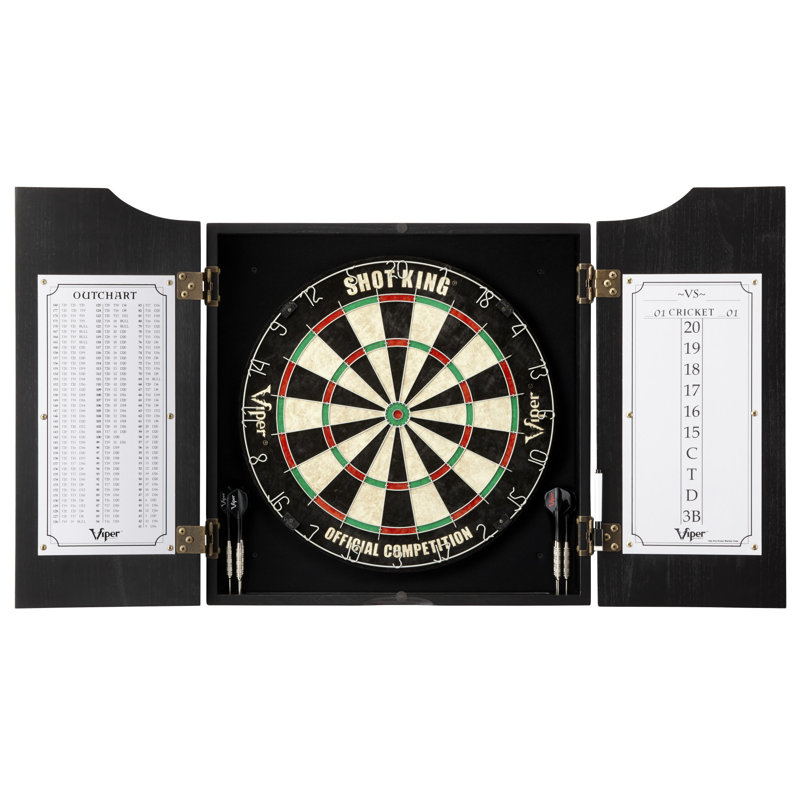 Viper Hudson All In One Bristle Dartboard And Cabinet Set With Darts Reviews Wayfair