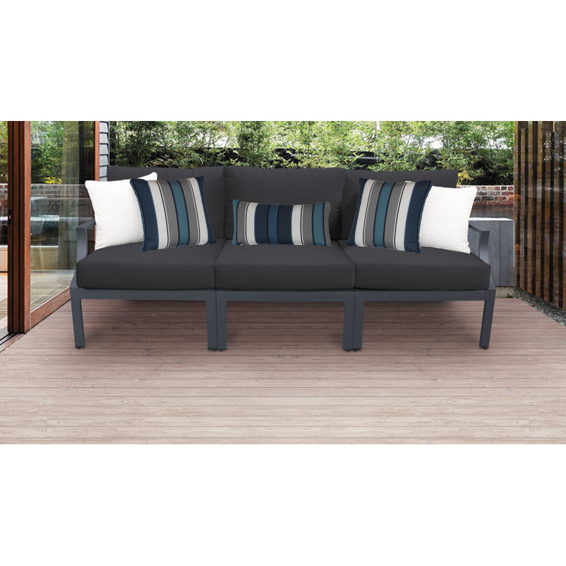 Ivy Bronx Benner Outdoor Aluminum 3 Piece Sectional Seating Group With Cushion Wayfair