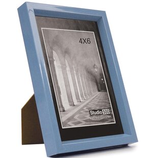 BLUE SC Photo Frame Poster Frame with Mount SILVER Shabby Chic Picture frame 