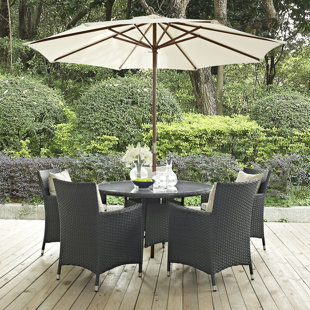 Go to store & view more images Tripp Outdoor Patio 7 Piece Dining Set with Sunbrella Cushions by Brayden Studio