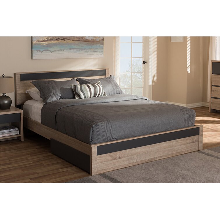 wayfair queen bed frame with storage