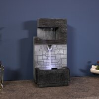 Deals on Williston Forge Eagleville Resin Tiered Brick Fountain w/Light