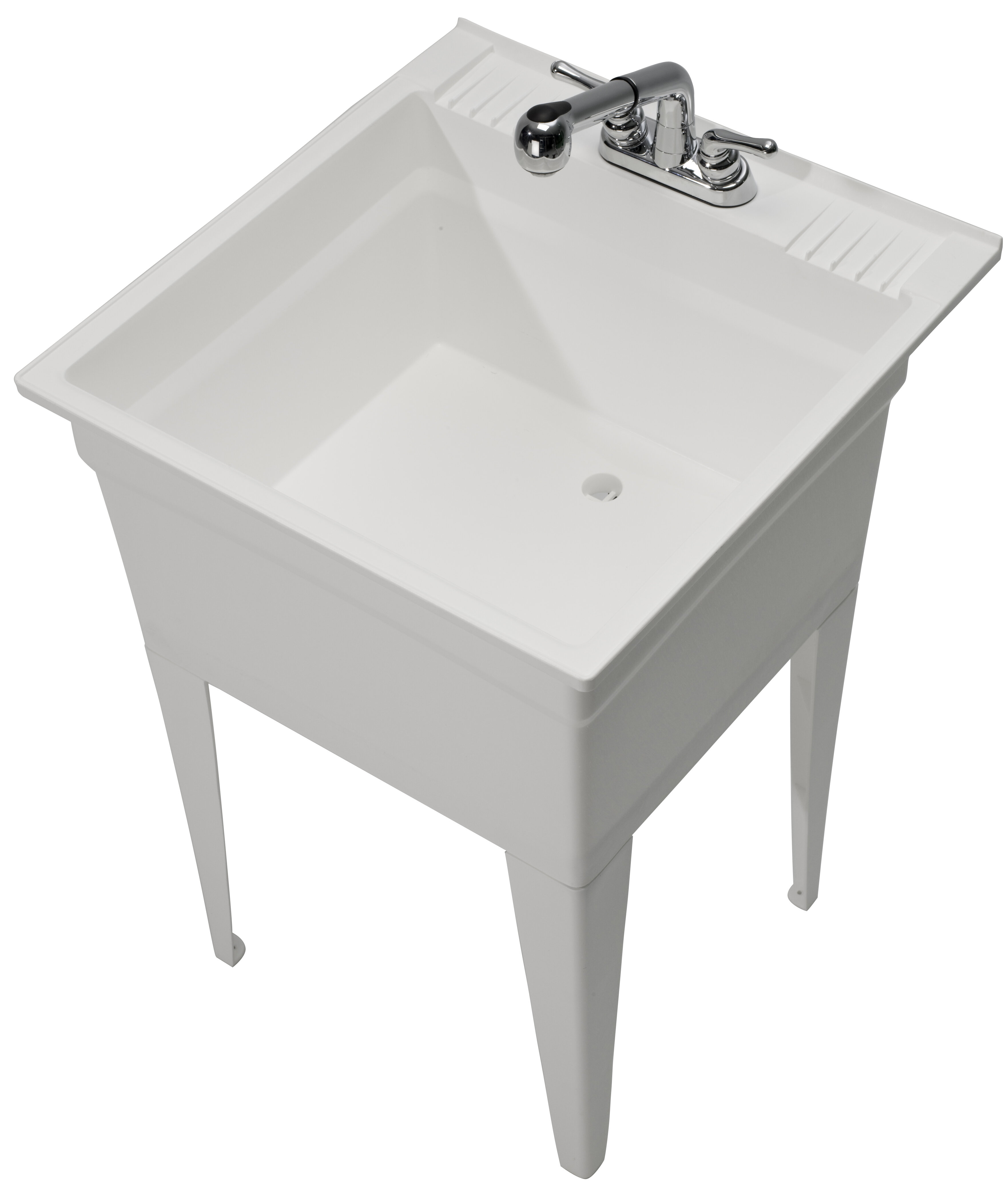 Heavy Duty 23 75 X 24 75 Freestanding Laundry Sink With Faucet