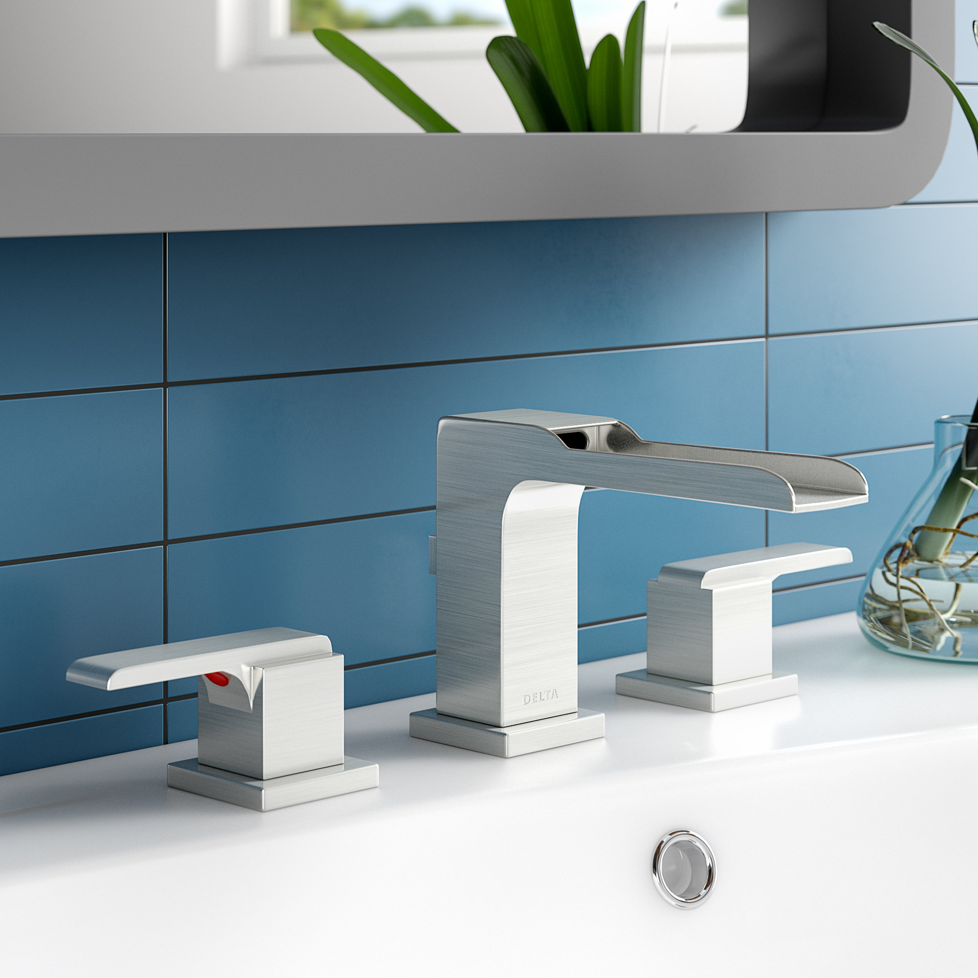 3568LFSSMPU,MPU,BLMPU Delta Ara Widespread Bathroom Faucet with Drain Assembly and DIAMOND Seal