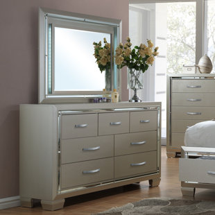 Go to store & view more images Rocky 7 Drawer Double Dresser with Mirror by Harriet Bee