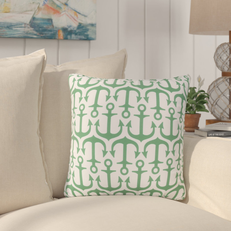 Beachcrest Home Sweetwood Traditional Anchor Indoor Outdoor Throw Pillow Reviews Wayfair