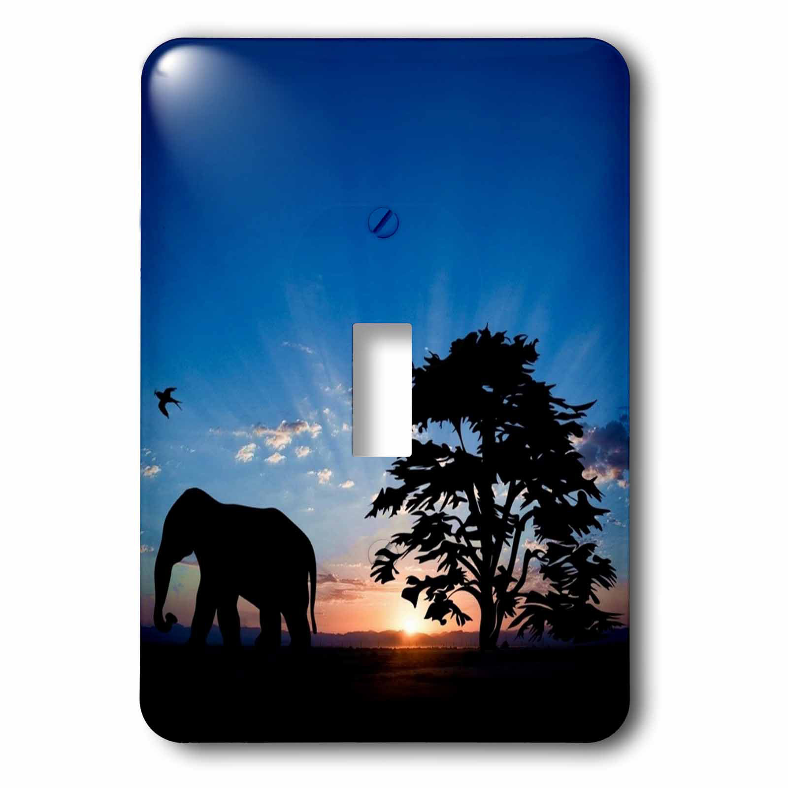 3drose Elephant With Sunset 1 Gang Toggle Light Switch Wall Plate Wayfair