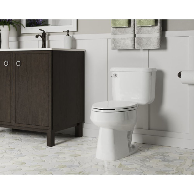 Sterling By Kohler Windham 10 Rough In 1 6 Gpf Elongated 2 Piece Toilet Reviews Wayfair