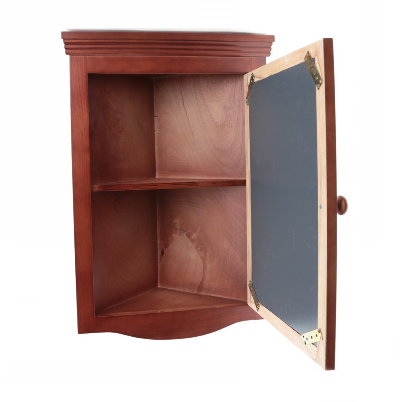 August Grove Glennville 27 X 20 Corner Mount Framed Medicine Cabinet With 2 Shelves Wayfair