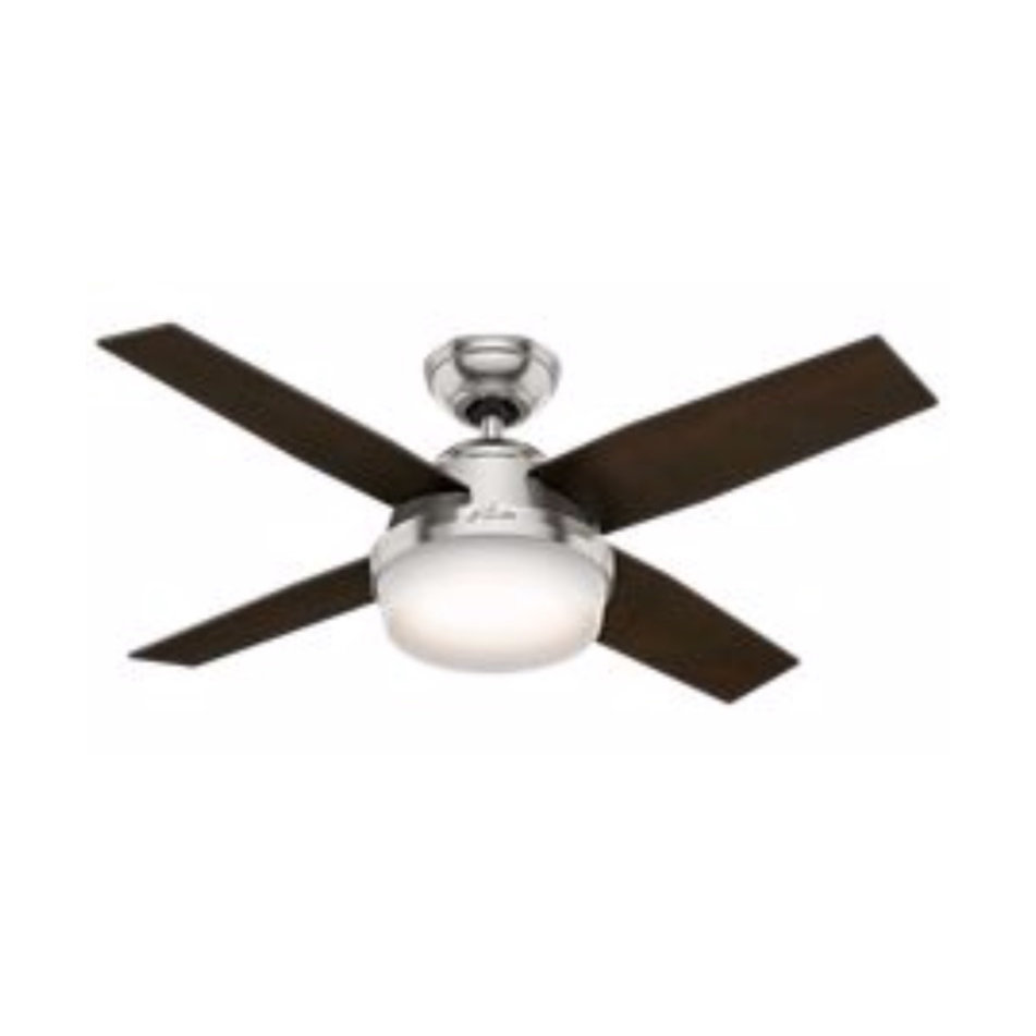 Hunter Fan 44 Dempsey With Light 4 Blade Ceiling Remote 44 Dempsey With Light 4 Blade Ceiling Fan Remote